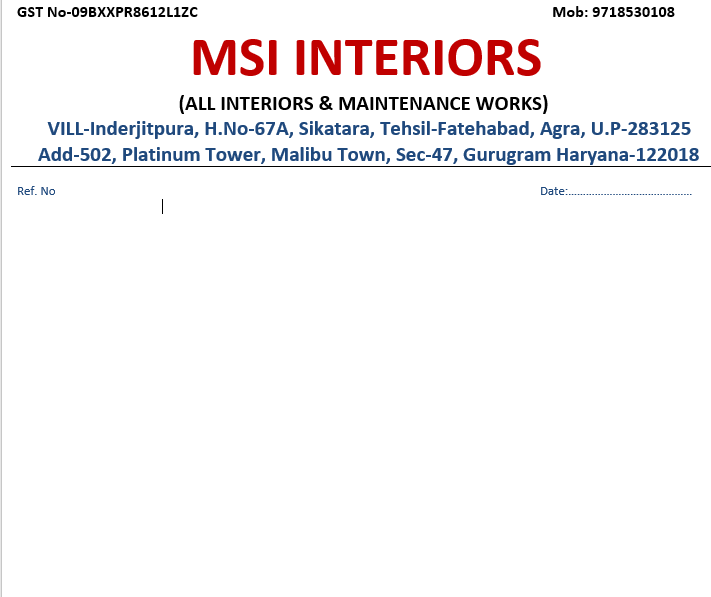 Official Letter Head